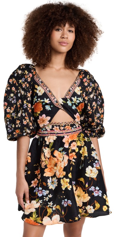 Camilla Puff Sleeve Mini Dress Secret History