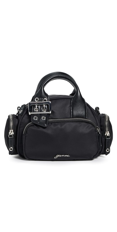 GANNI Bucky Polochon Mini Bag Black