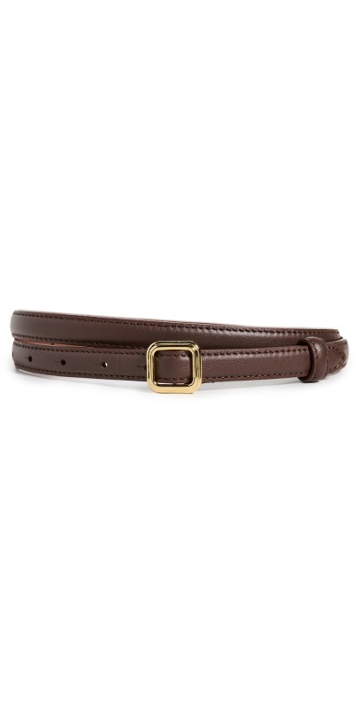 LIÉ STUDIO The Georgia Slim Belt Solid Black/Gold