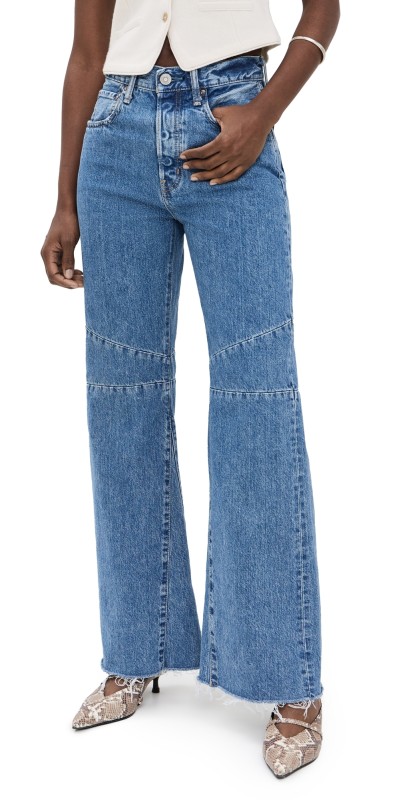 MOUSSY VINTAGE MV Riviera Switching Flare Jeans Light Blue