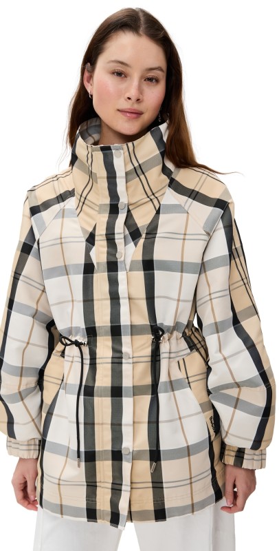 Barbour Suri Checked Showerproof Jacket Safari Dress Tartan/Mist