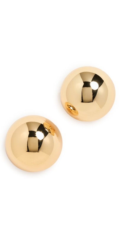 Lele Sadoughi Dome Button Earrings Gold 720