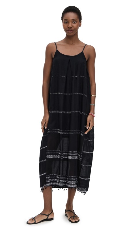 lemlem Leliti Slip Dress Black