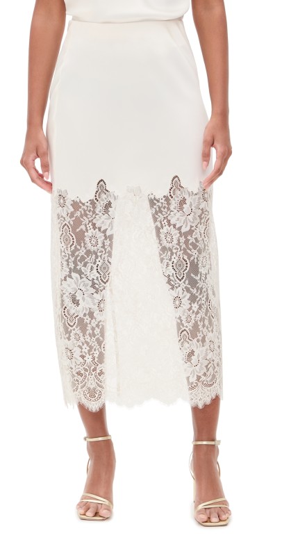 LoveShackFancy Ilene Skirt Sugar Buff