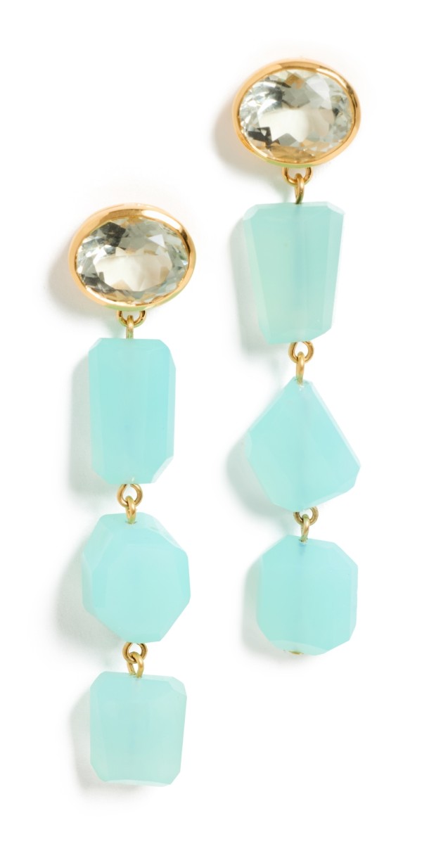 Lizzie Fortunato Sea Grass Earrings Light Blu