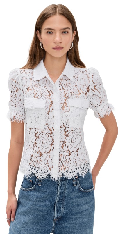 Generation Love Mina Lace Shirt White