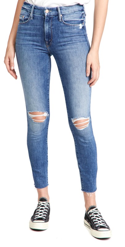 MOTHER The Looker Ankle Fray Jeans NOT CUT & PASTED