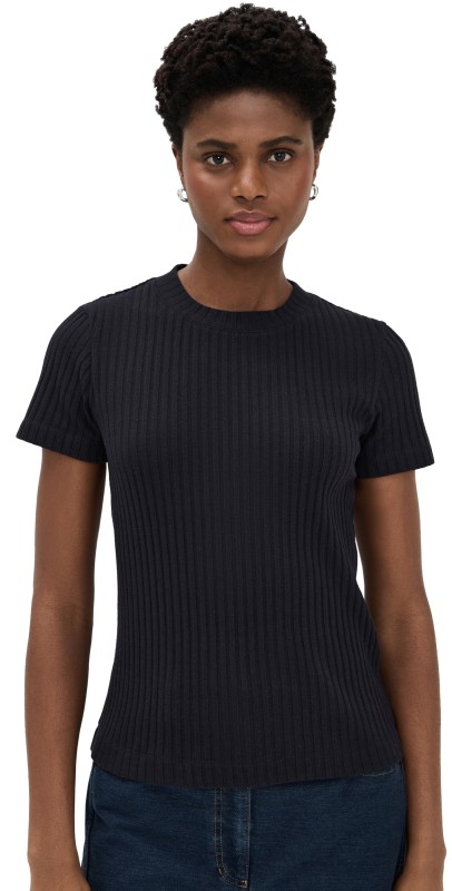 Vince Rib Crew Neck Coastal Blue