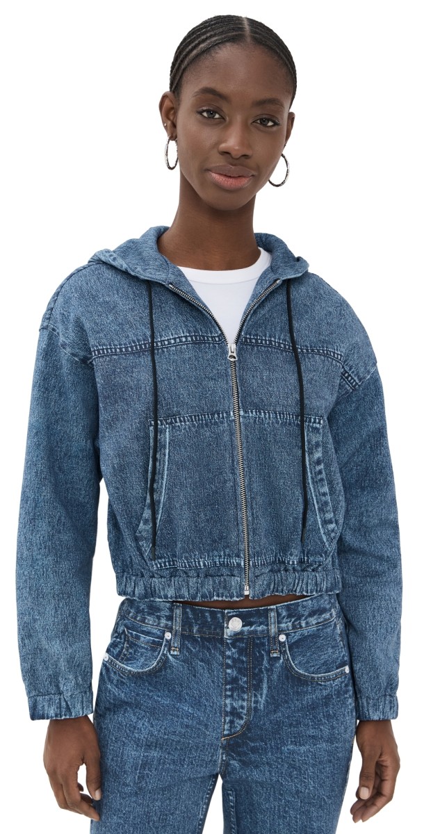 rag & bone Miramar Fleece Terry Davina Hoodie Topaz