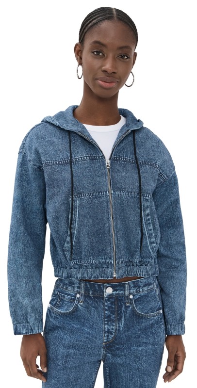 rag & bone Miramar Fleece Terry Davina Hoodie Topaz