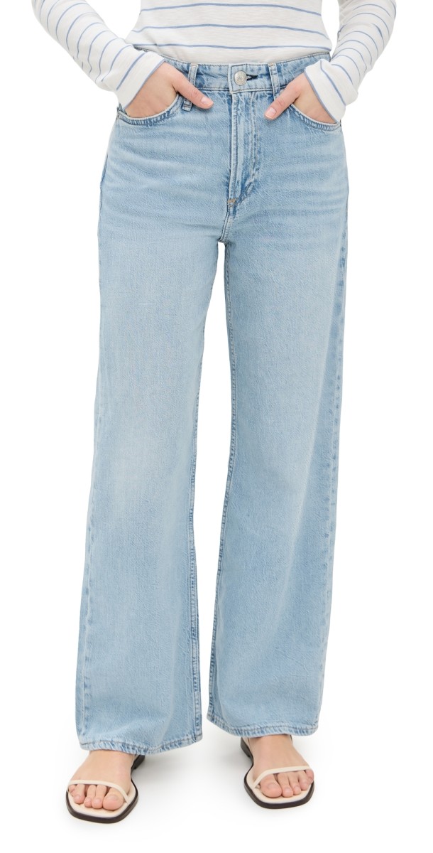 rag & bone Featherweight Logan Wide Leg Jeans Greenport