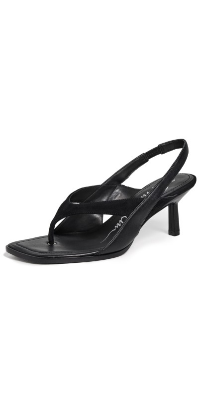 3.1 Phillip Lim Id Double Strap Teardrop Heel Sandals 65mm Black