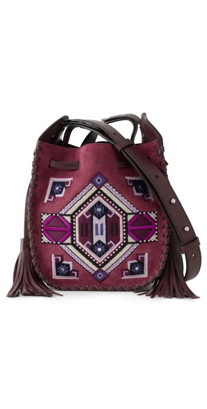 Isabel Marant Mini Silao Crossbody Bag Raspberry