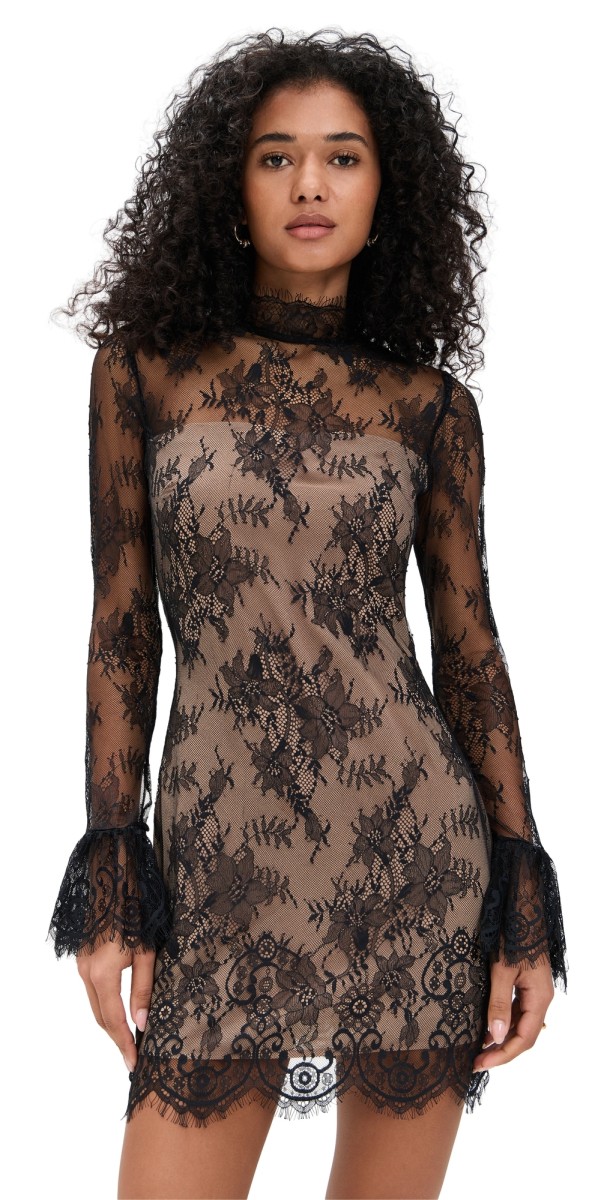 Reformation Teanna Dress Black