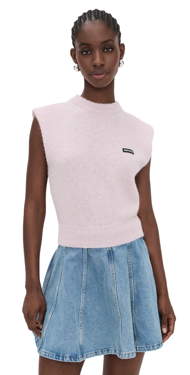 ROTATE Knit Cropped Vest Ballerina