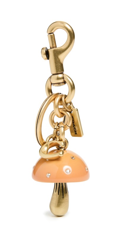 Coach Resin Mushroom Bag Charm Mustard