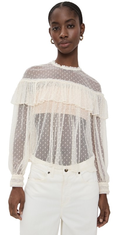 Ulla Johnson Anelise Blouse Cowrie