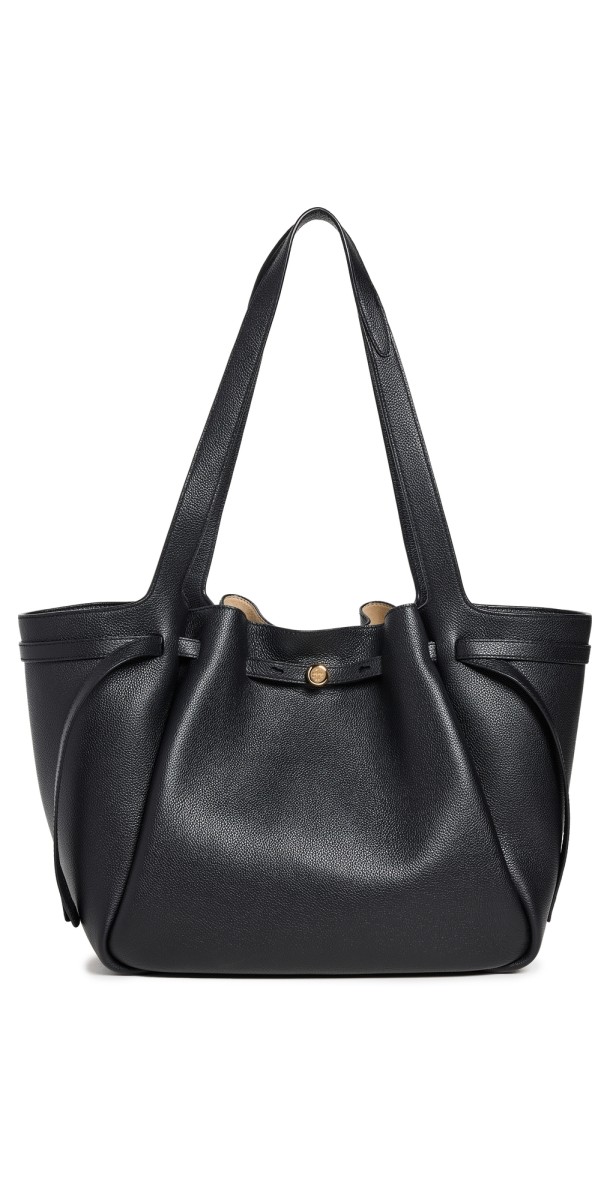 Tory Burch Romy Pebbled Tote Black