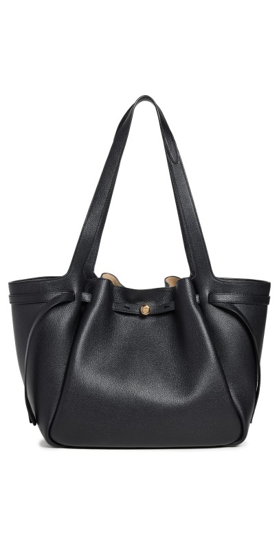 Tory Burch Romy Pebbled Tote Black