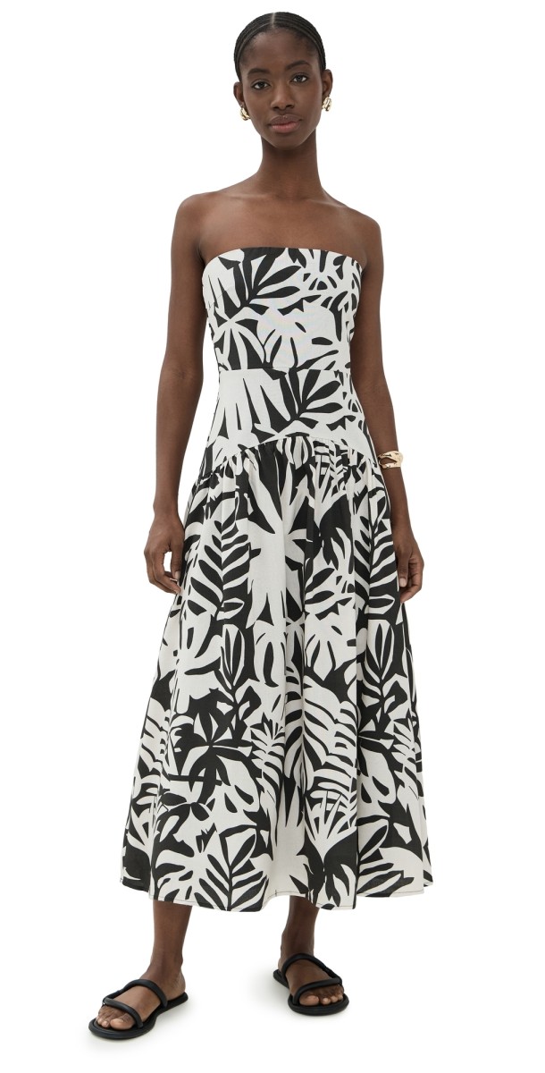Seven Wonders Addie Midi Dress Black/Sand