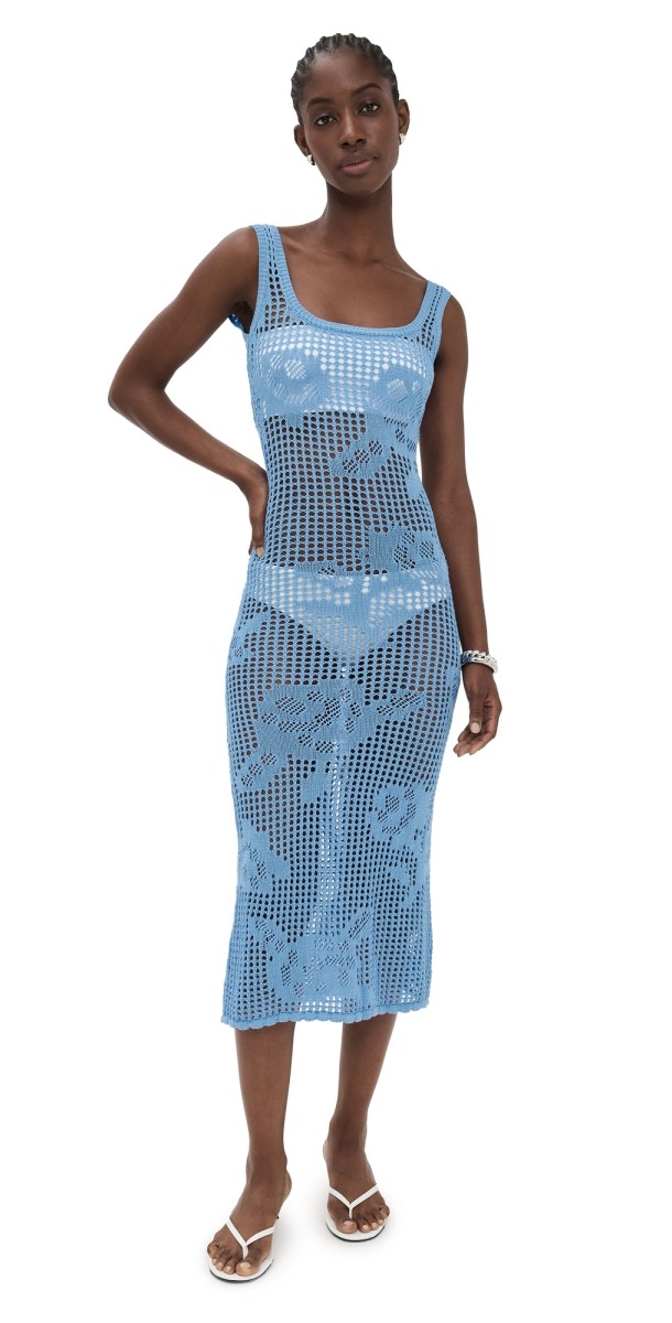 Bailey Rose Crochet Dress Capri Blue