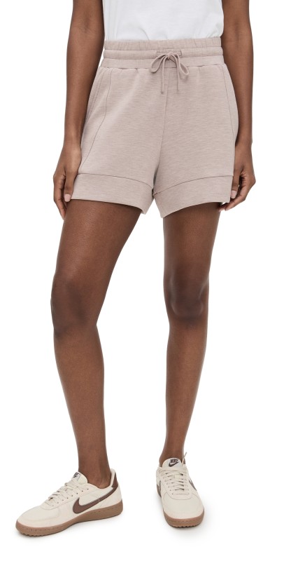 Varley Atrium High Rise Shorts Taupe Marl