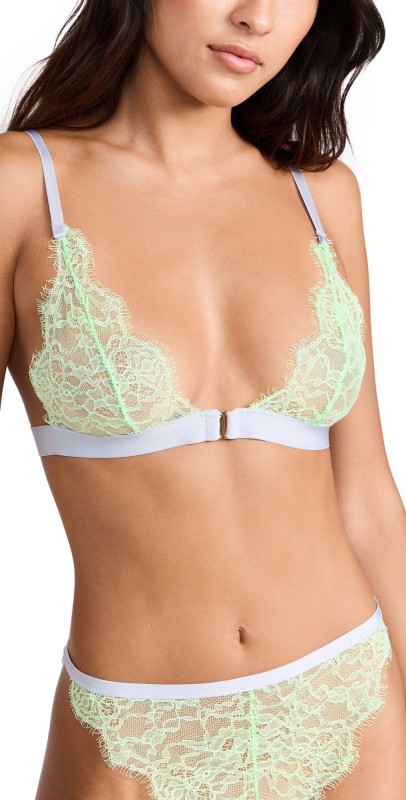 Suzy Black Marquis Bralette Petal Green