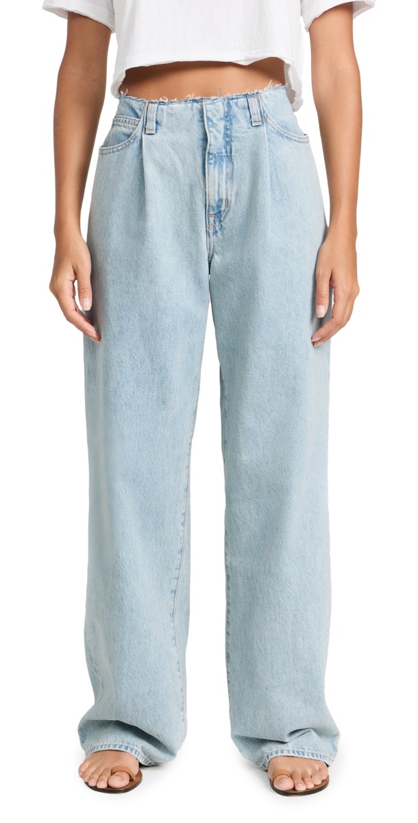 SLVRLAKE Kennedy Hr Wide Pleat Jeans Powder Blue