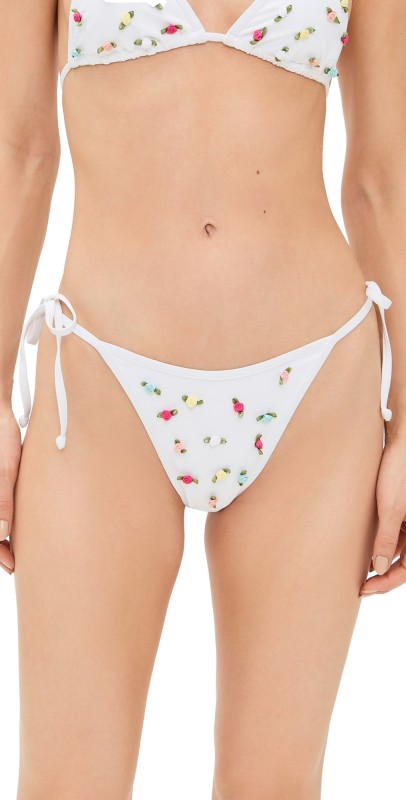LSPACE Levy Bitsy Bikini Bottoms White