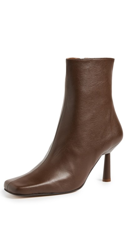 ALOHAS Frappe Ankle Boots Coffee Brown