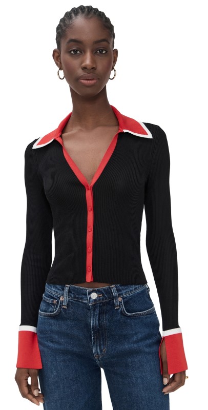 alice + olivia Nealie Cardigan Black/Multi