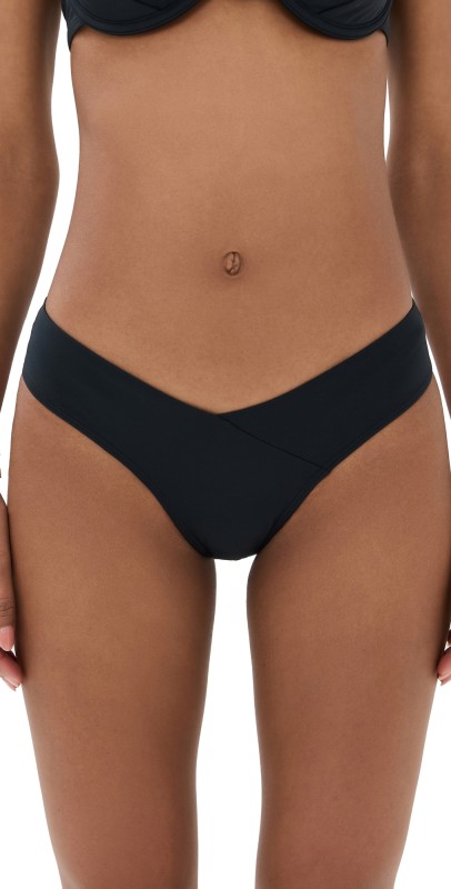 STAUD Elle Bikini Bottoms Black
