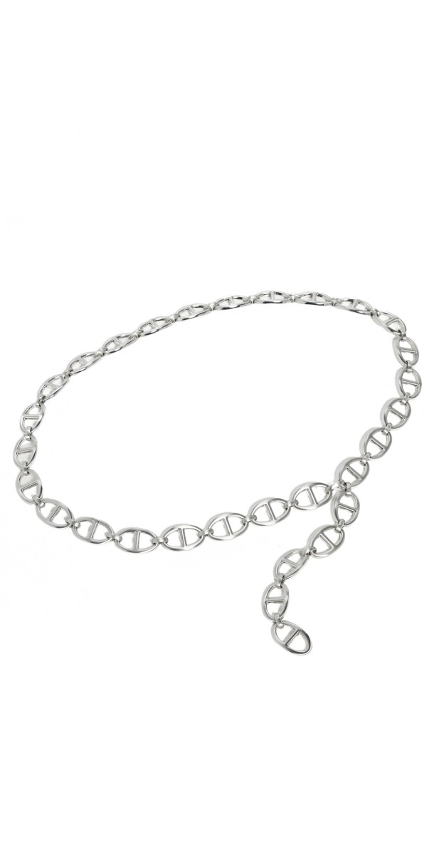 FRAME The Open Link Chain Belt Silver