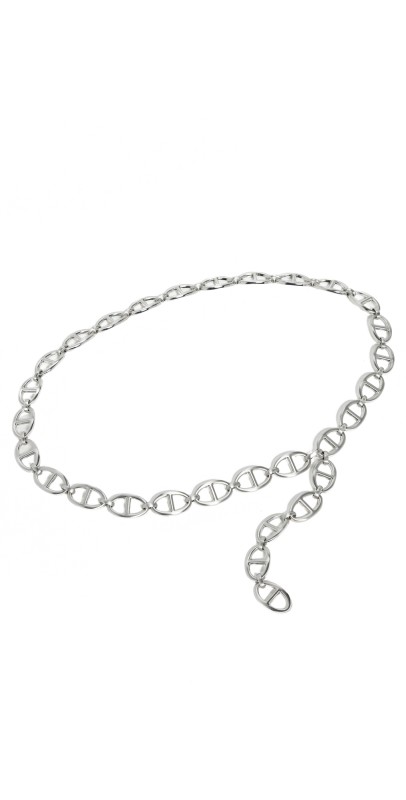 FRAME The Open Link Chain Belt Silver