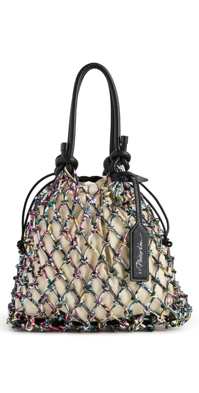 3.1 Phillip Lim Printed Macrame Mini Sac Blk Mult