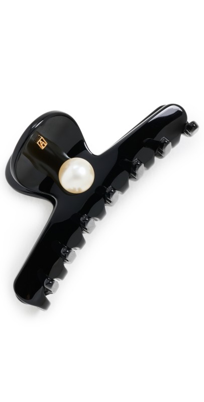 Alexandre de Paris Swarovski Pearl Clip Black