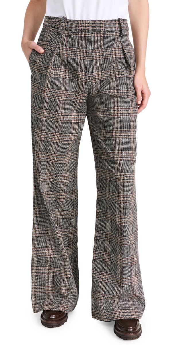 rag & bone Bennett Plaid Pants Blackpld