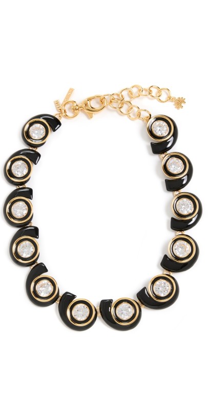 Lele Sadoughi Deco Swirl Necklace Jet 001