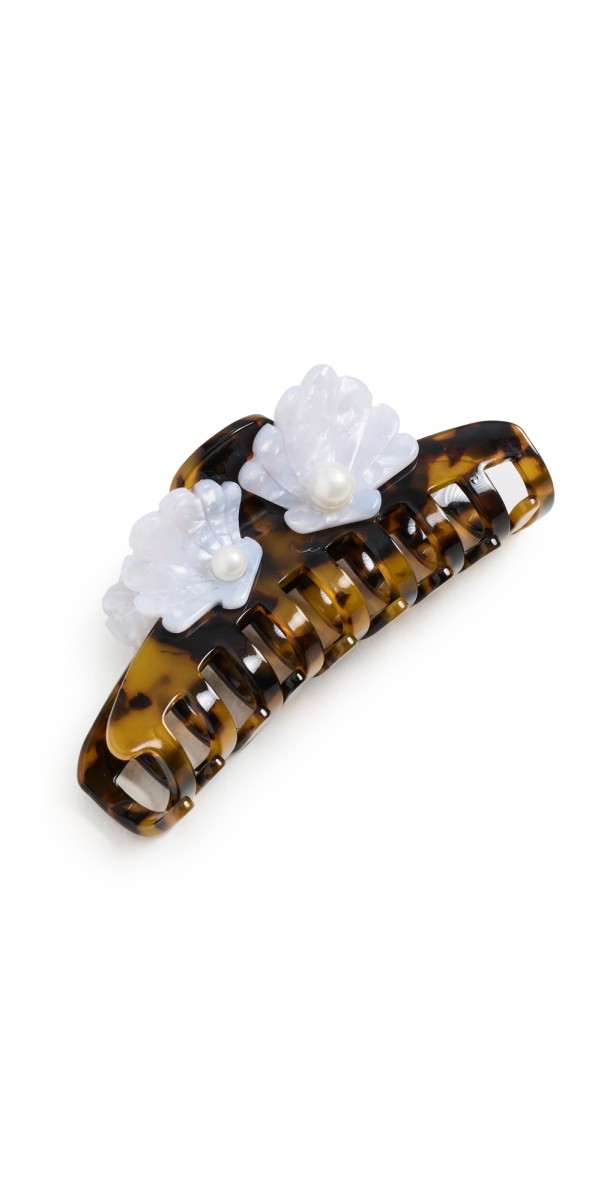 Lele Sadoughi Shell Claw Clip Tortoise Pearl