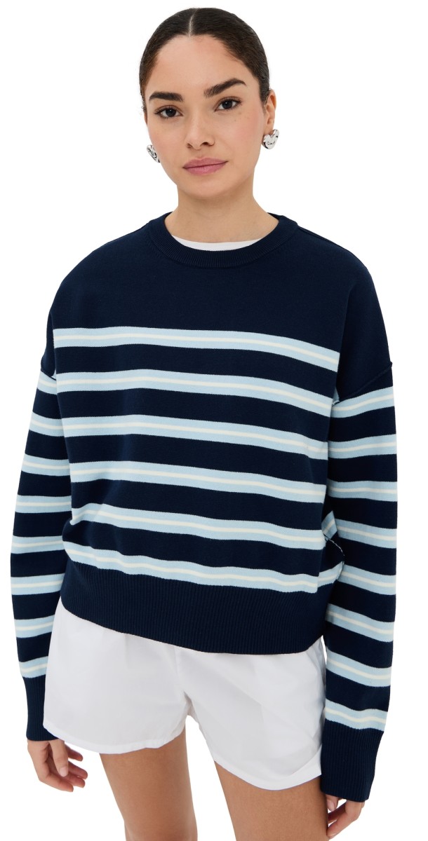 LE BOP Striped Boxy Pullover Teak Stripe