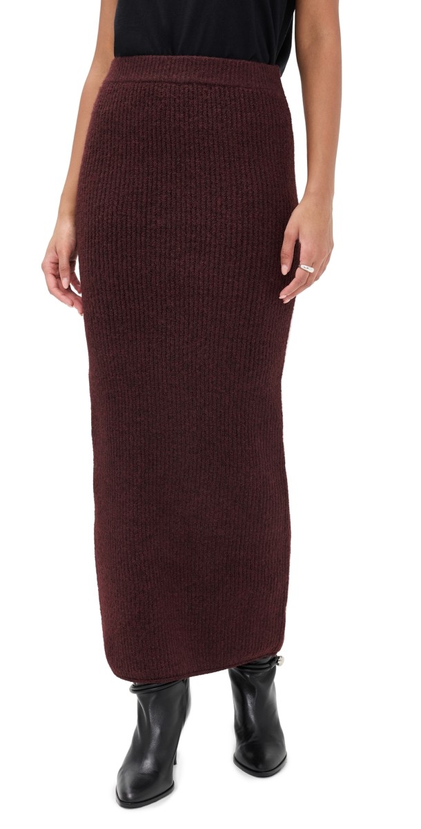Line & Dot Hart Sweater Skirt Burgundy