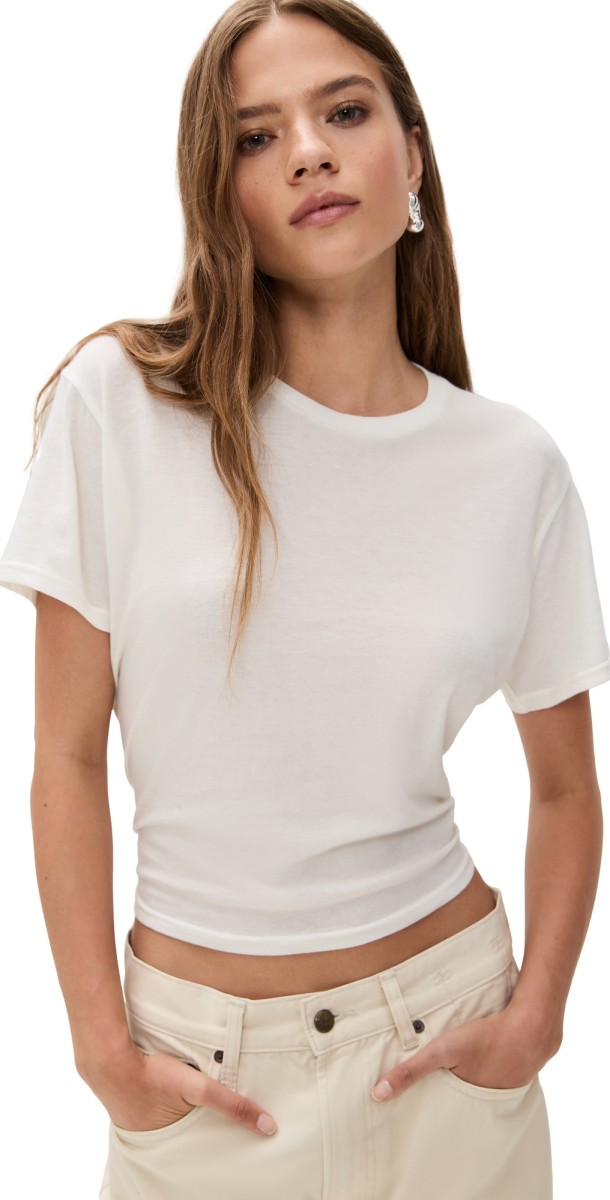 R13 Tight Waist Tee White