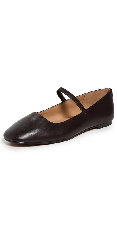 Madewell Greta Mary Jane Flats Coffee Bean