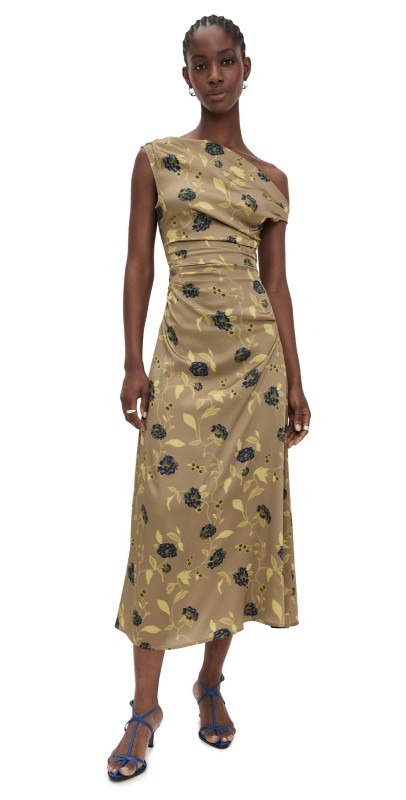 STAUD Phare Silk Dress Vintage Floral