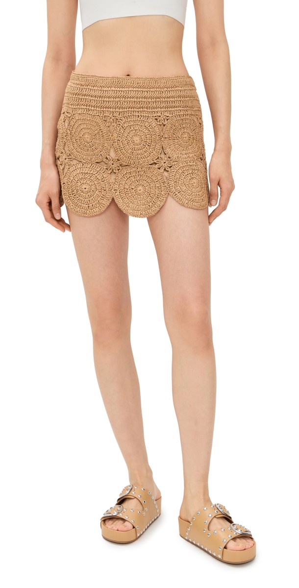 SIMONMILLER Beep Beep Mini Skirt Natural