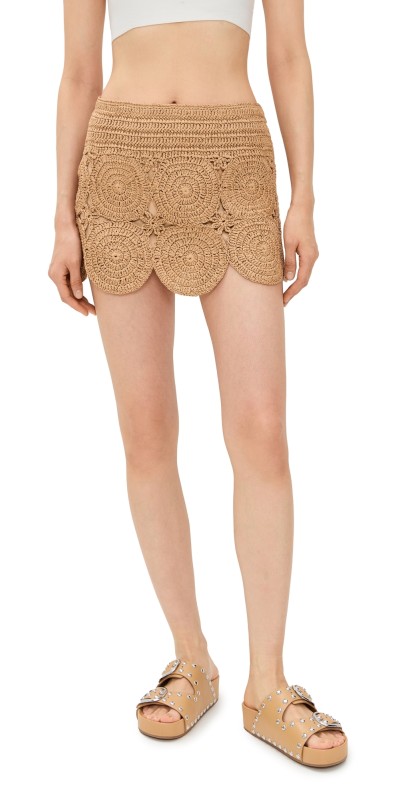 SIMONMILLER Beep Beep Mini Skirt Natural