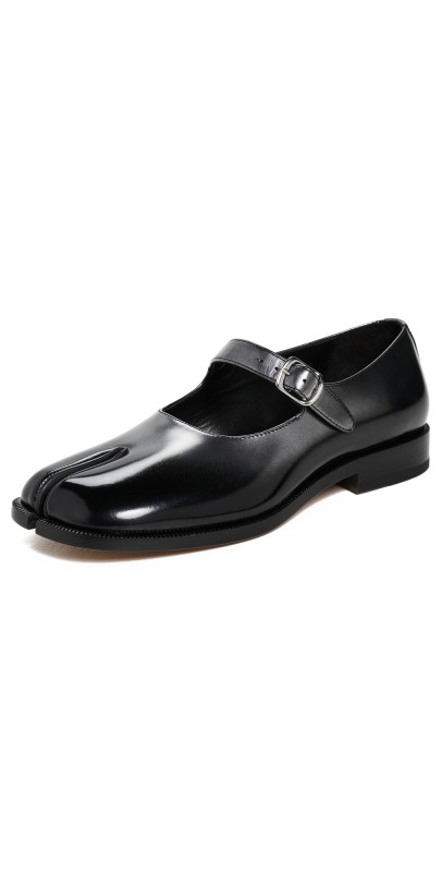 Maison Margiela Tabi Mary Jane Flats Silver/Black
