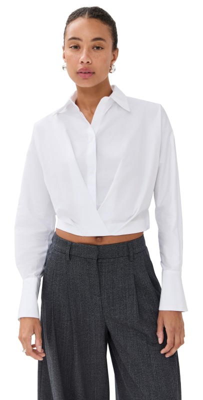 TWP Taken Buttondown Top White