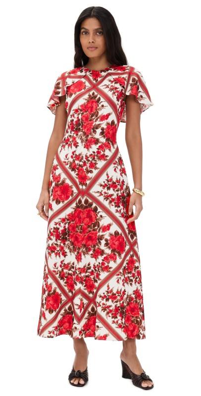 Hill House Home The Davina Dress Diamond Rose/Red