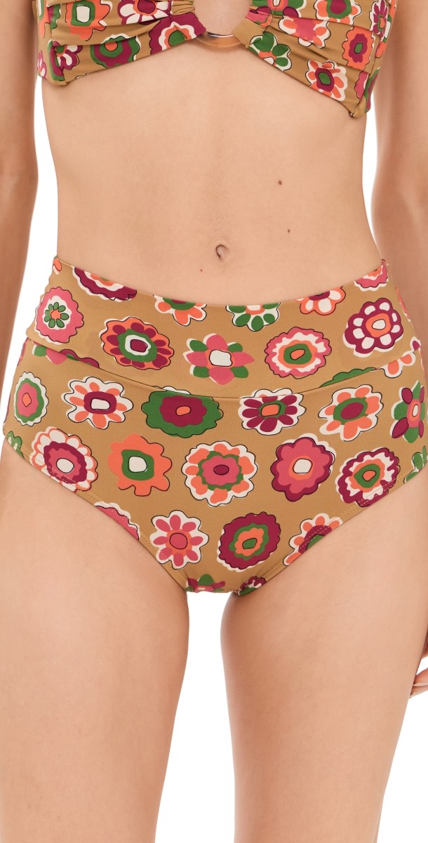 Montce Added Coverage High Rise Bikini Bottoms Mazzy Floral